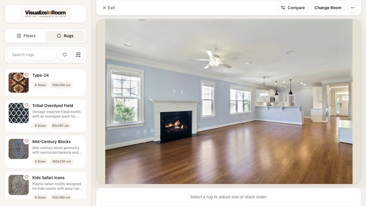 Customer room upload