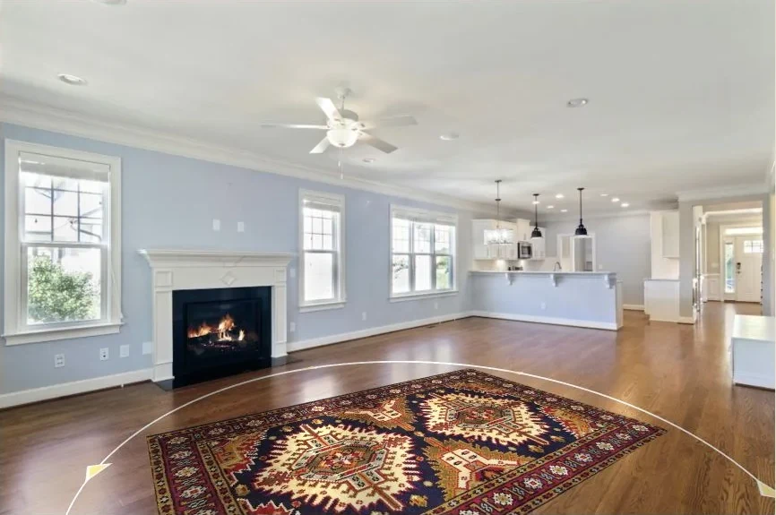 Premium room preview with a rug visualized in context